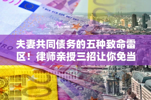 北京夫妻共同债务的五种致命雷区！律师亲授三招让你免当替罪羊